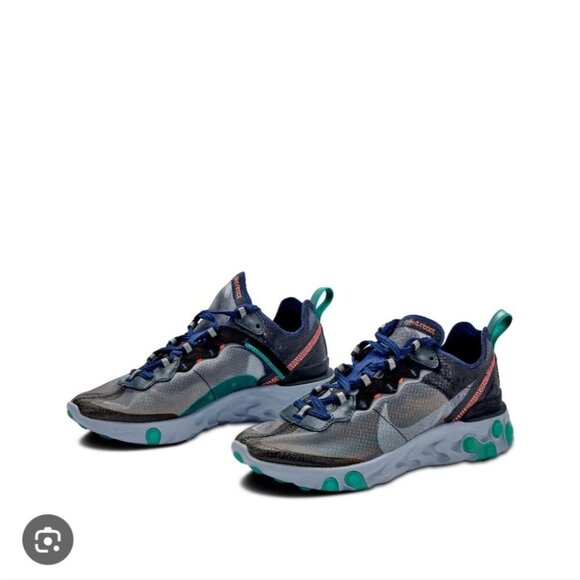 NIKE | React Element 87 Neptune Green sneakers Mens Sz 5.5 - Picture 1 of 5